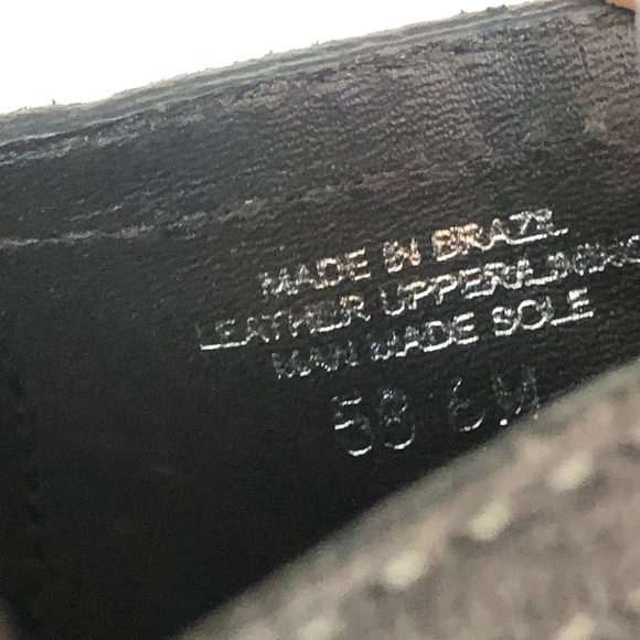 Tory Burch Bilson Clog Suede Leather Studs Ankle Strap Peep Toe Sandal Heels 6 - Picture 6 of 8